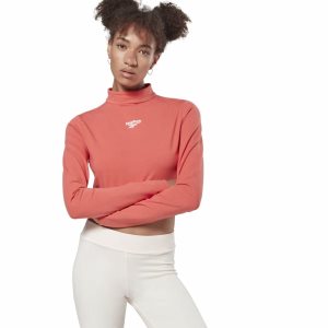 Reebok Vector Crop Top Damen - Rosa - DE 120-AUI